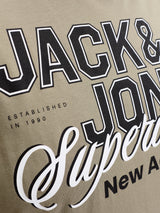 Jack & Jones E-Logo Vetiver Olive Tee Green