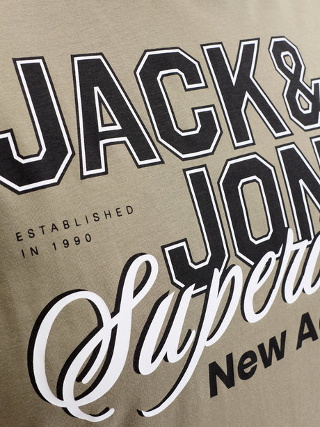 Jack & Jones E-Logo Vetiver Olive Tee Green