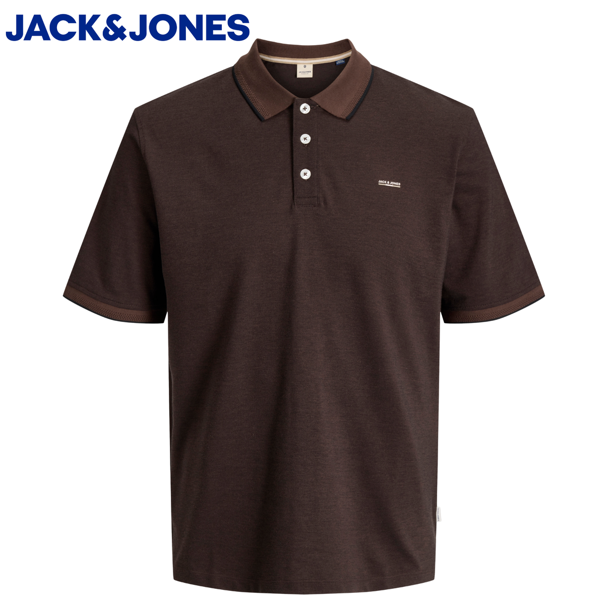 Jack & Jones Alves Hot Fudge Polo Shirt Brown