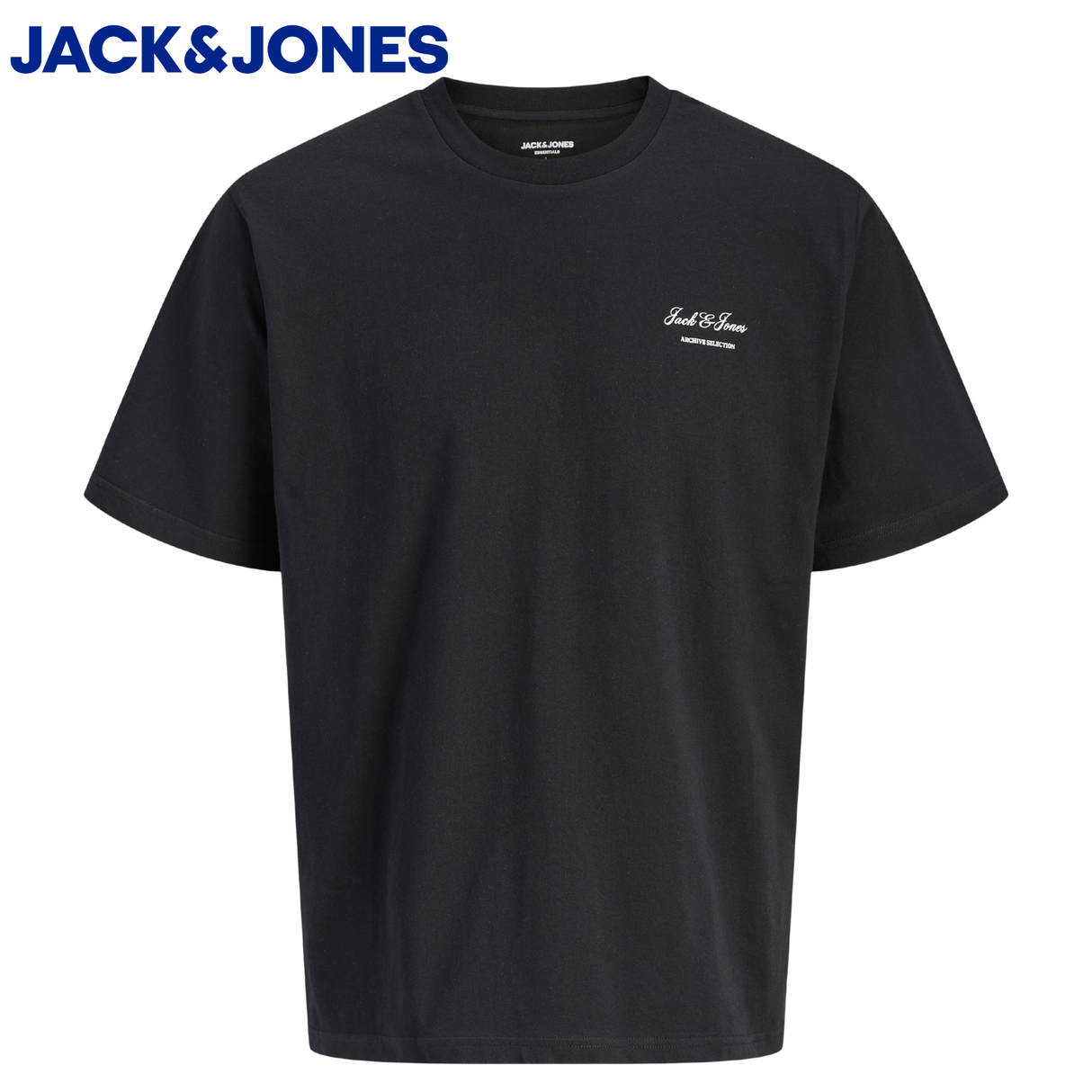 Jack & Jones Archive Black & White Tee Black