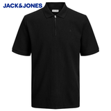 Jack & Jones Austin Zip Black Polo Black