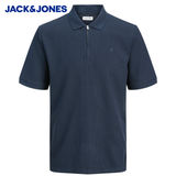 Jack & Jones Austin Zip Navy Polo Shirt Navy