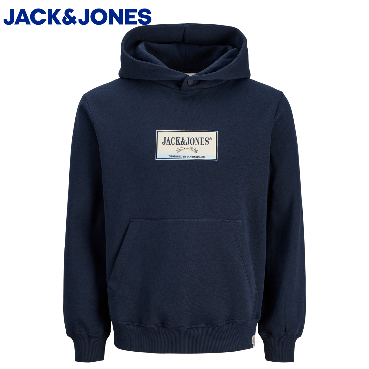 Jack & Jones Berg Graphic Navy Hoodie Navy