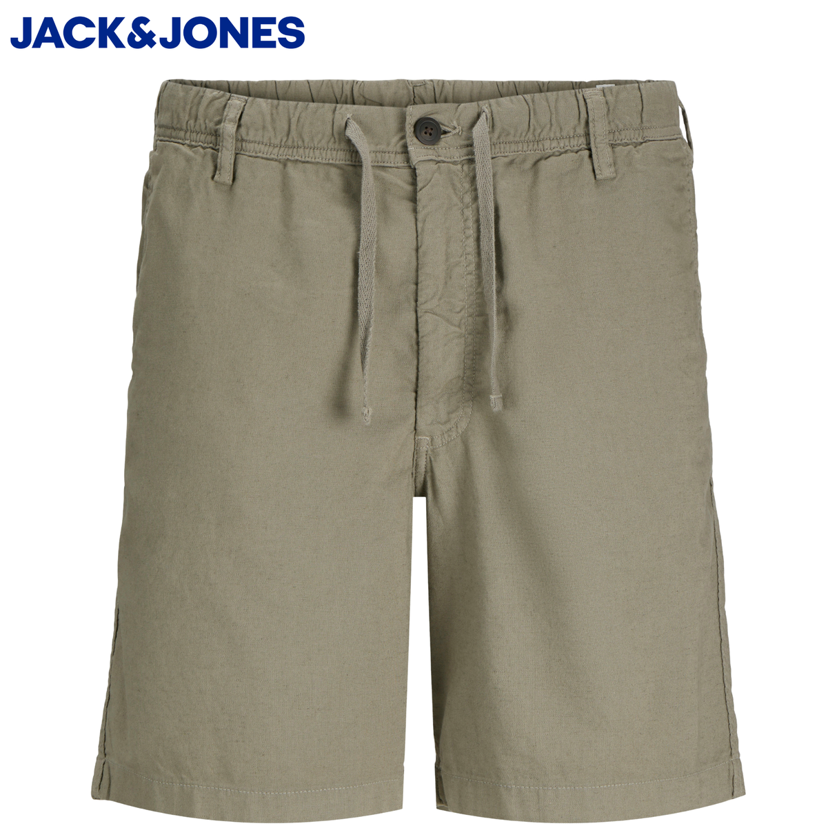 Jack & Jones Bondi Linen Olive Shorts Green