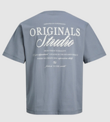 Jack & Jones Bro Typo Back Logo Blue Tee Blue