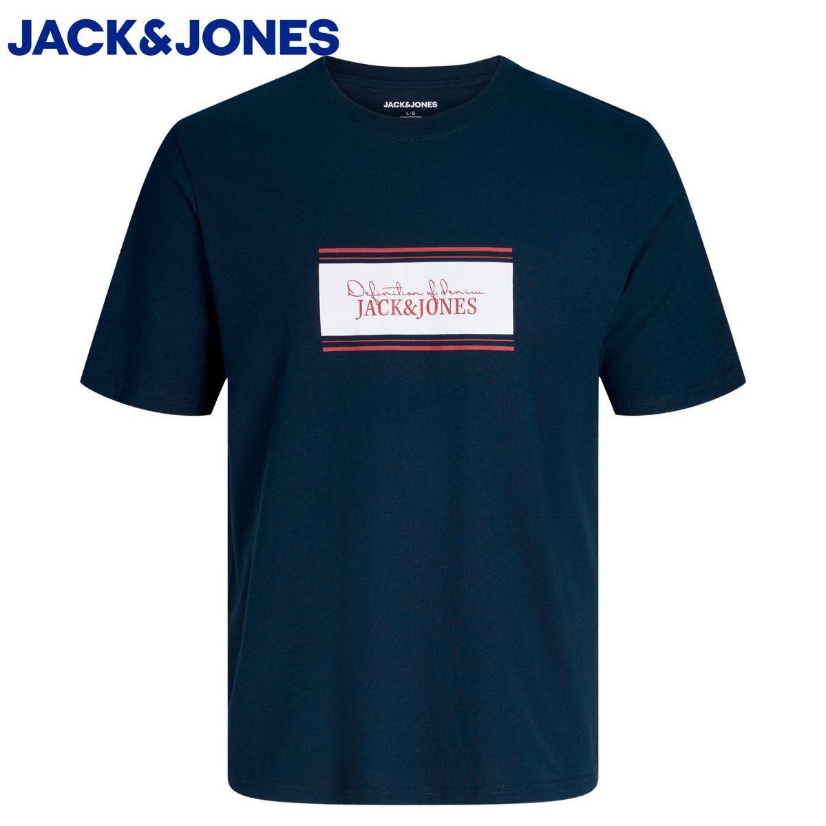 Jack & Jones Buster Logo Navy T-Shirt Navy