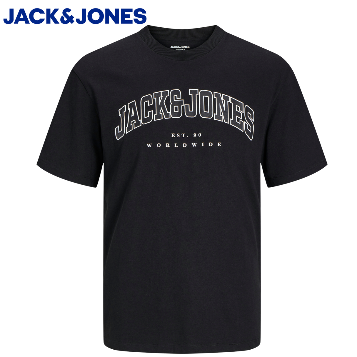 Jack & Jones Caleb Logo Black Tee Black