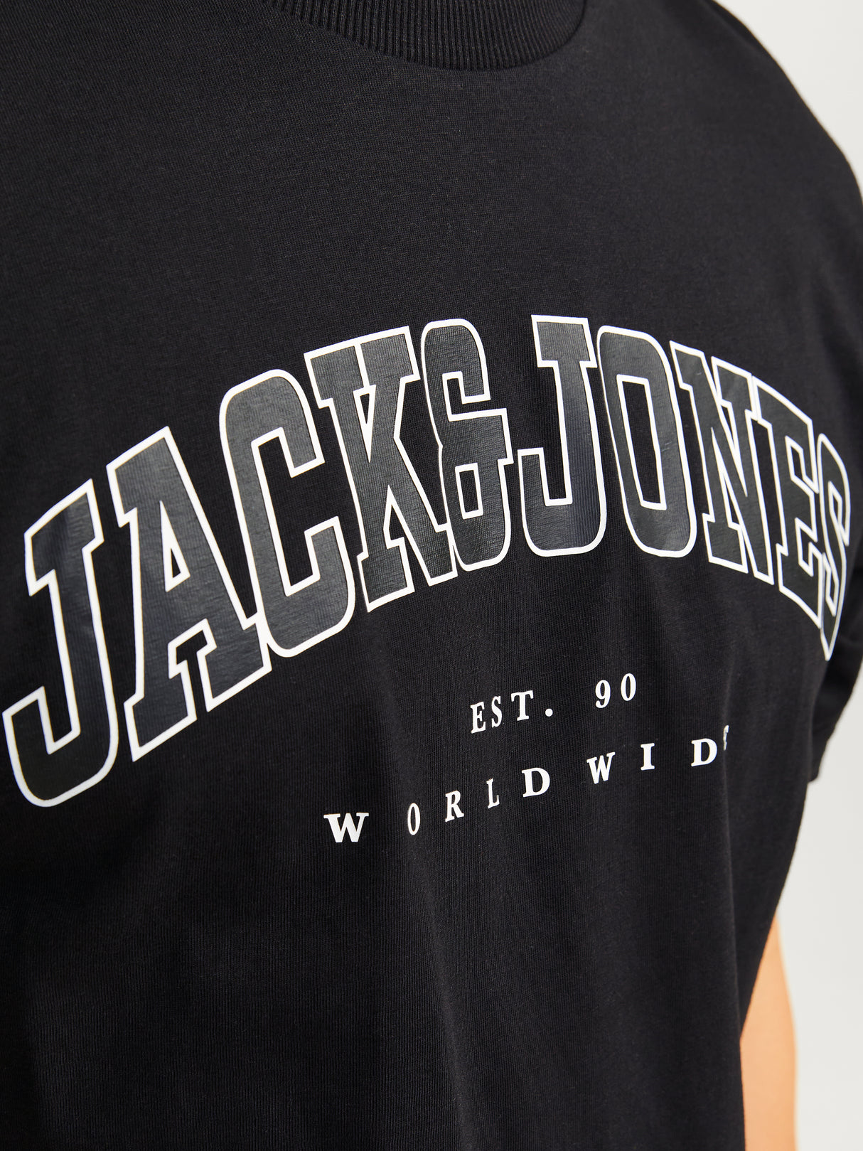 Jack & Jones Caleb Logo Black Tee Black