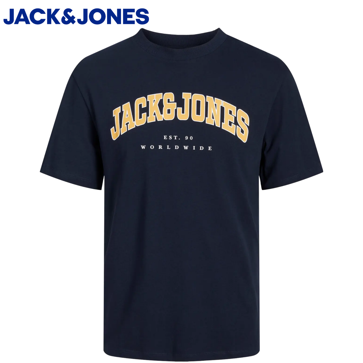 Jack & Jones Caleb Logo Navy T-Shirt Navy