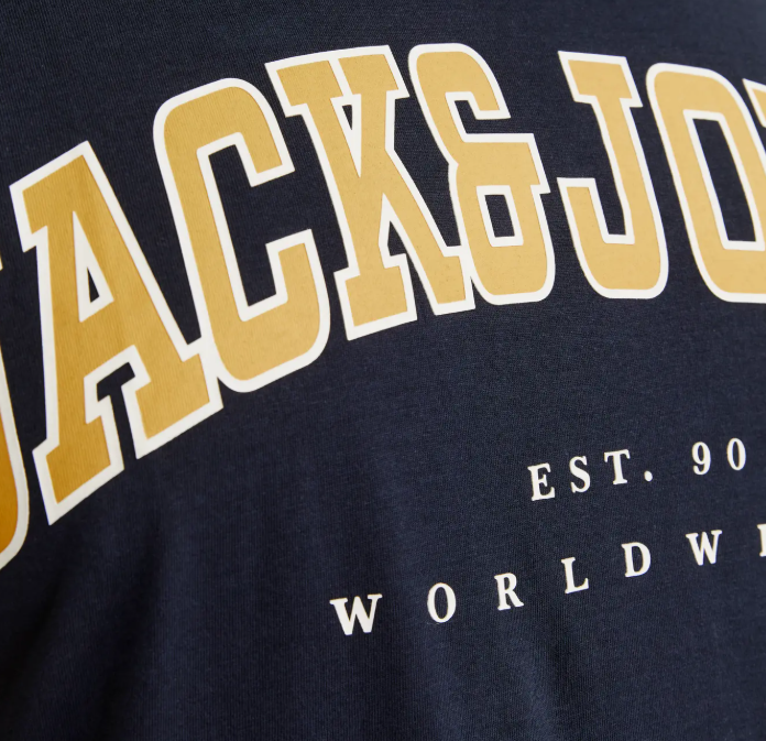 Jack & Jones Caleb Logo Navy T-Shirt Navy
