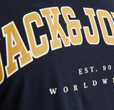 Jack & Jones Caleb Logo Navy T-Shirt Navy
