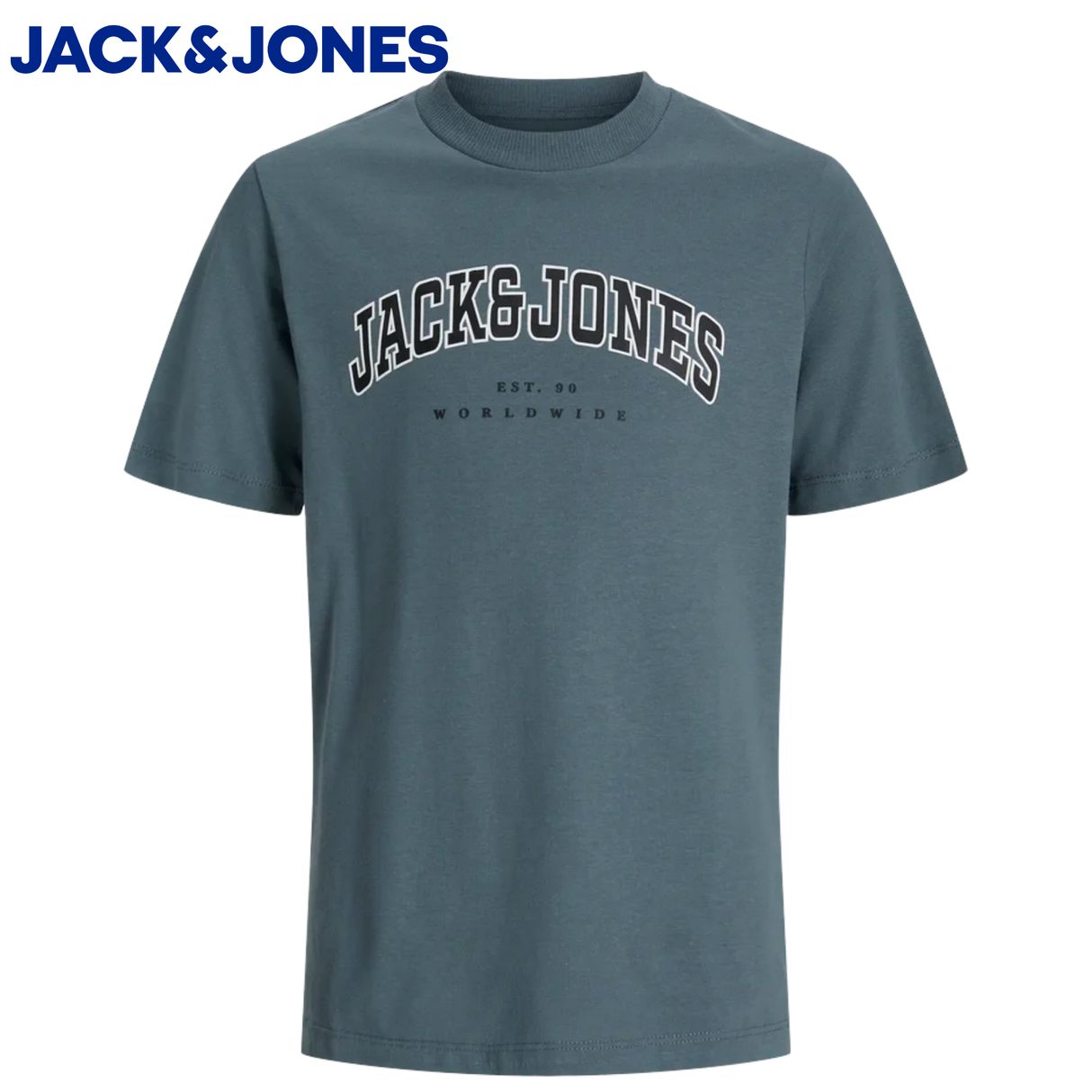 Jack & Jones Caleb Logo Stormy Tee Blue