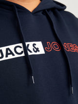 Jack & Jones Corp Play Logo Navy Hoodie Navy