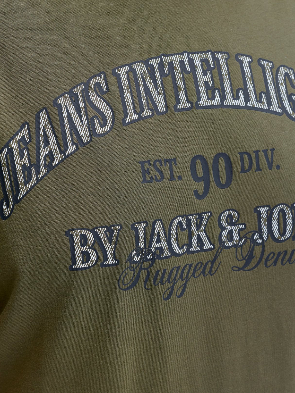 Jack & Jones Denver Logo Dusty Olive Tee Green