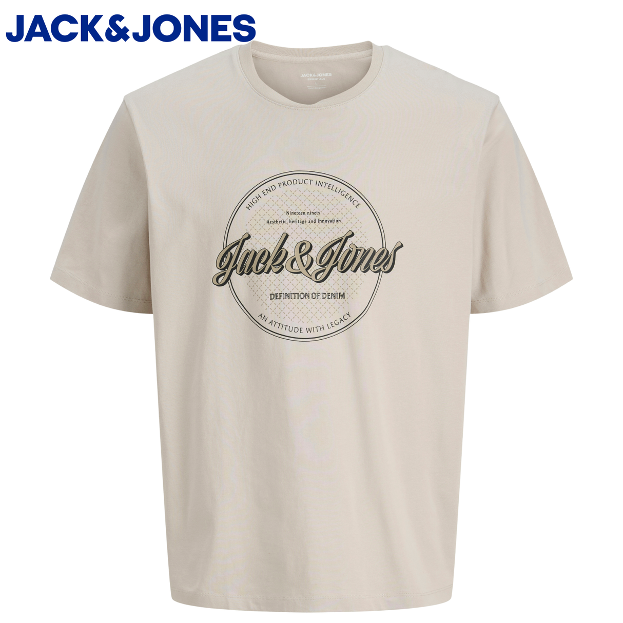 Jack & Jones Dover Logo Moonbeam Tee Beige