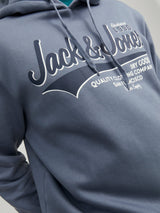 Jack & Jones Elogo Grey Sweat Hoodie Grey