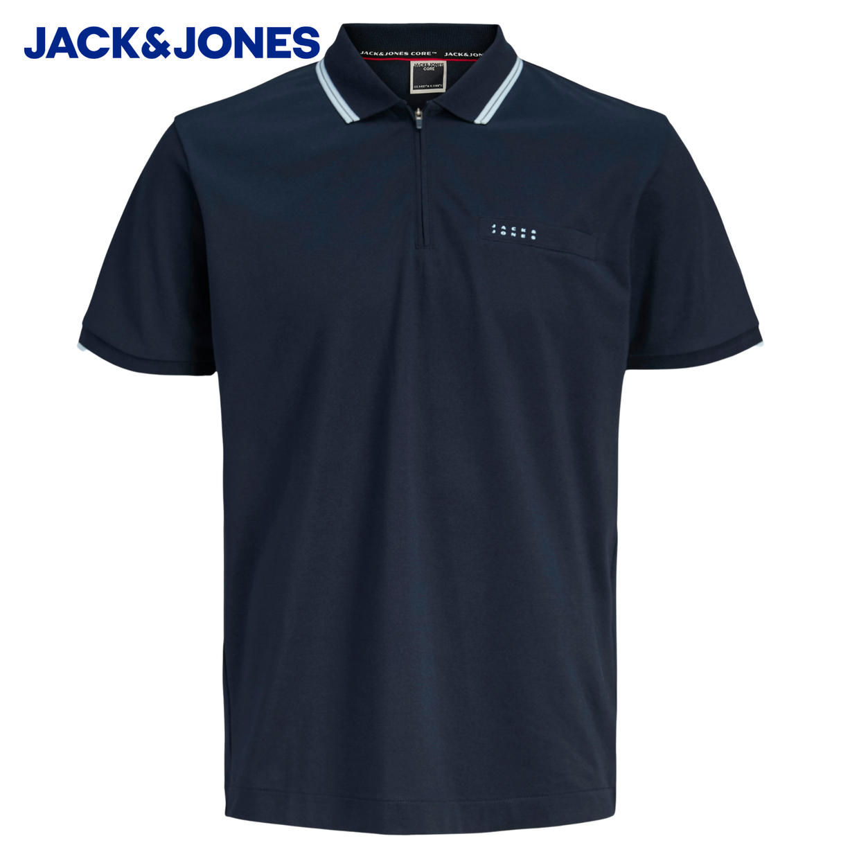 Jack & Jones Fusion Zip Outer Space Polo Navy