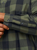 Jack & Jones Gingham Check Dusty Olive Green
