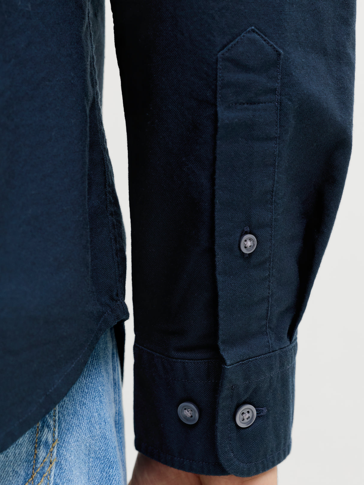Jack & Jones Harvey Navy Oxford Shirt Navy