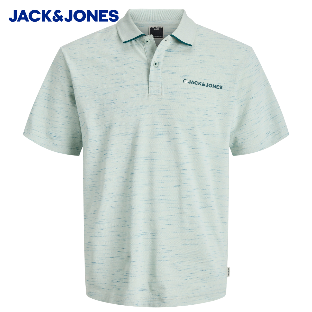 Jack & Jones Logan Inject Aqua Grey Polo Grey
