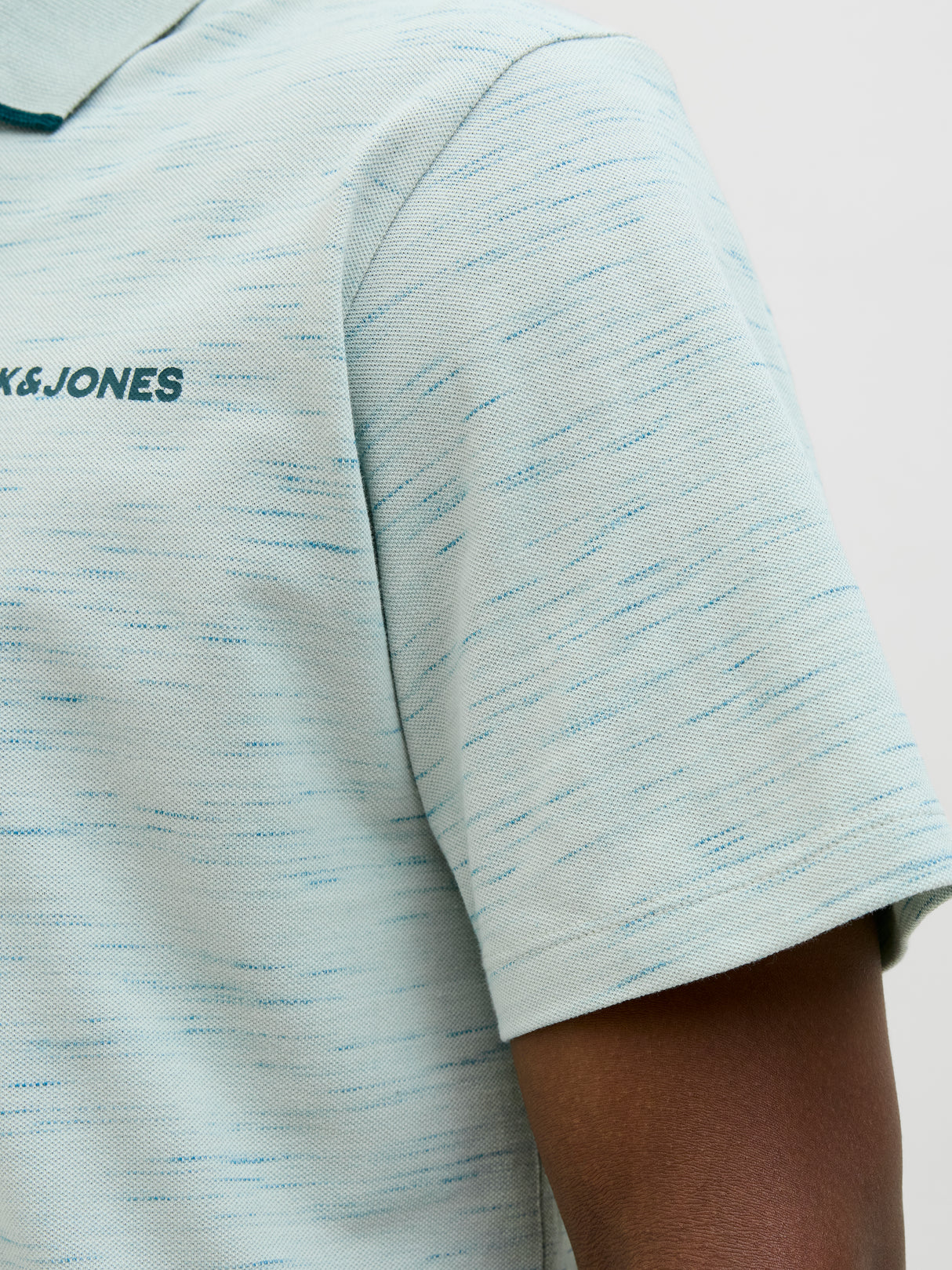 Jack & Jones Logan Inject Aqua Grey Polo Grey