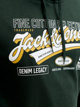 Jack & Jones Logo Scarab Green Hoodie Green