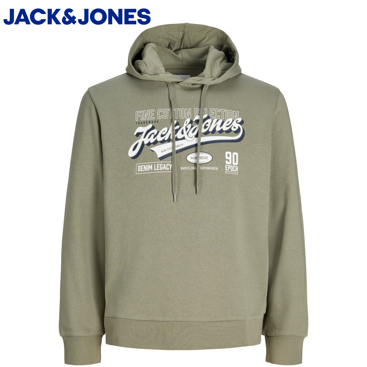 Jack & Jones Logo Vetiver Hoodie Green
