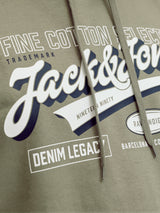 Jack & Jones Logo Vetiver Hoodie Green