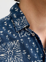 Jack & Jones Lyon Print Dobby Shirt Navy