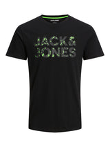 Jack & Jones Neon Pop Black Tee Black