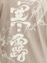 Jack & Jones Oriental Back Khaki Tee Brown