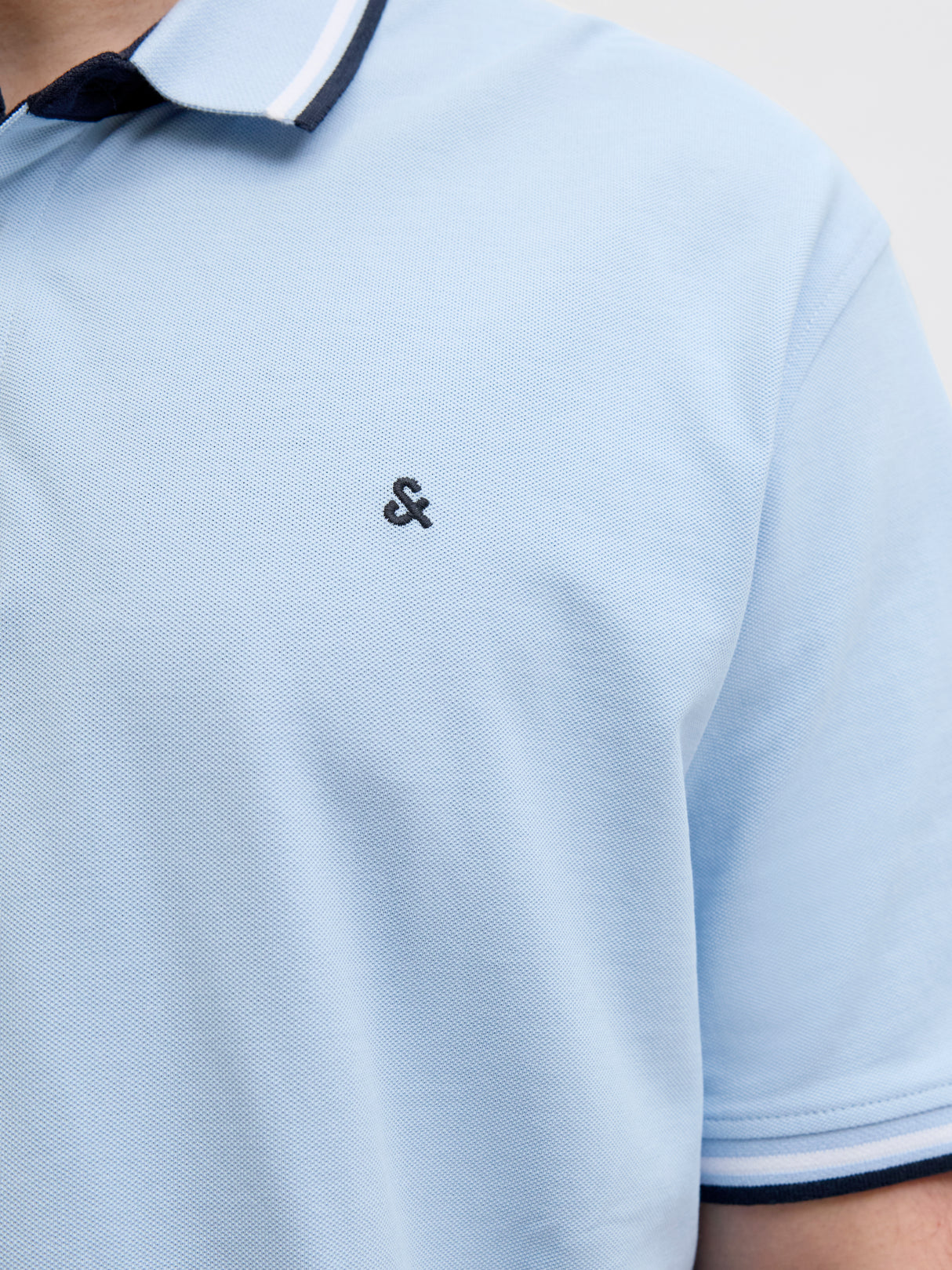 Jack & Jones Paulos Chambray Blue Polo Blue