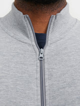 Jack & Jones Paulos Full Zip Grey Sweat Grey
