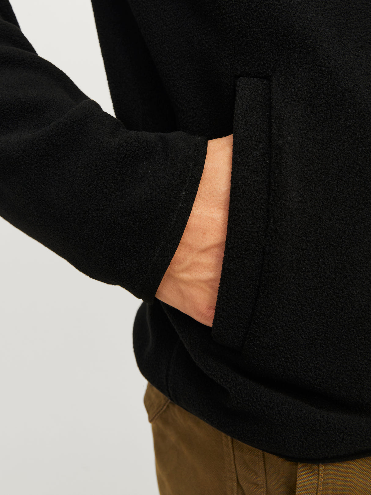 Jack & Jones Peak Black Zip Sweater Black
