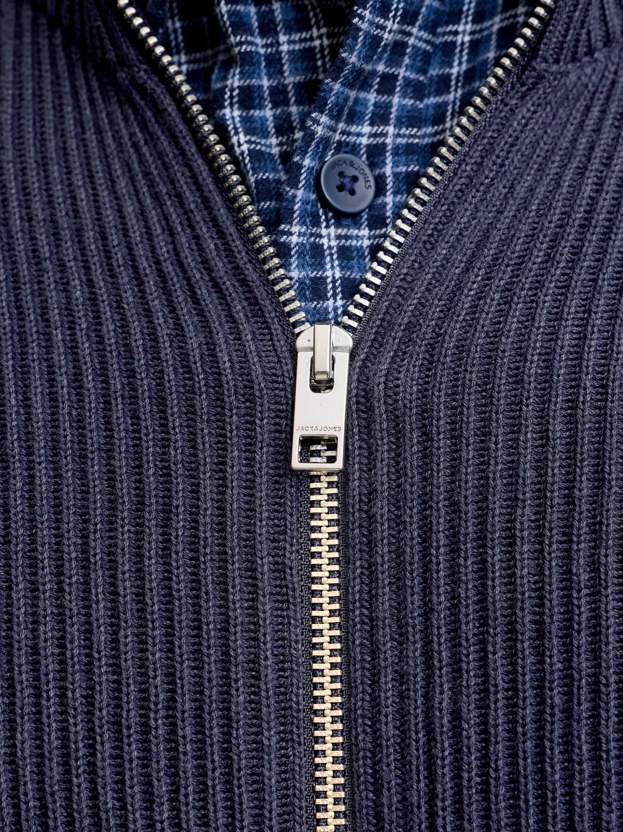 Jack & Jones Perfect Full Zip Navy Knit Navy