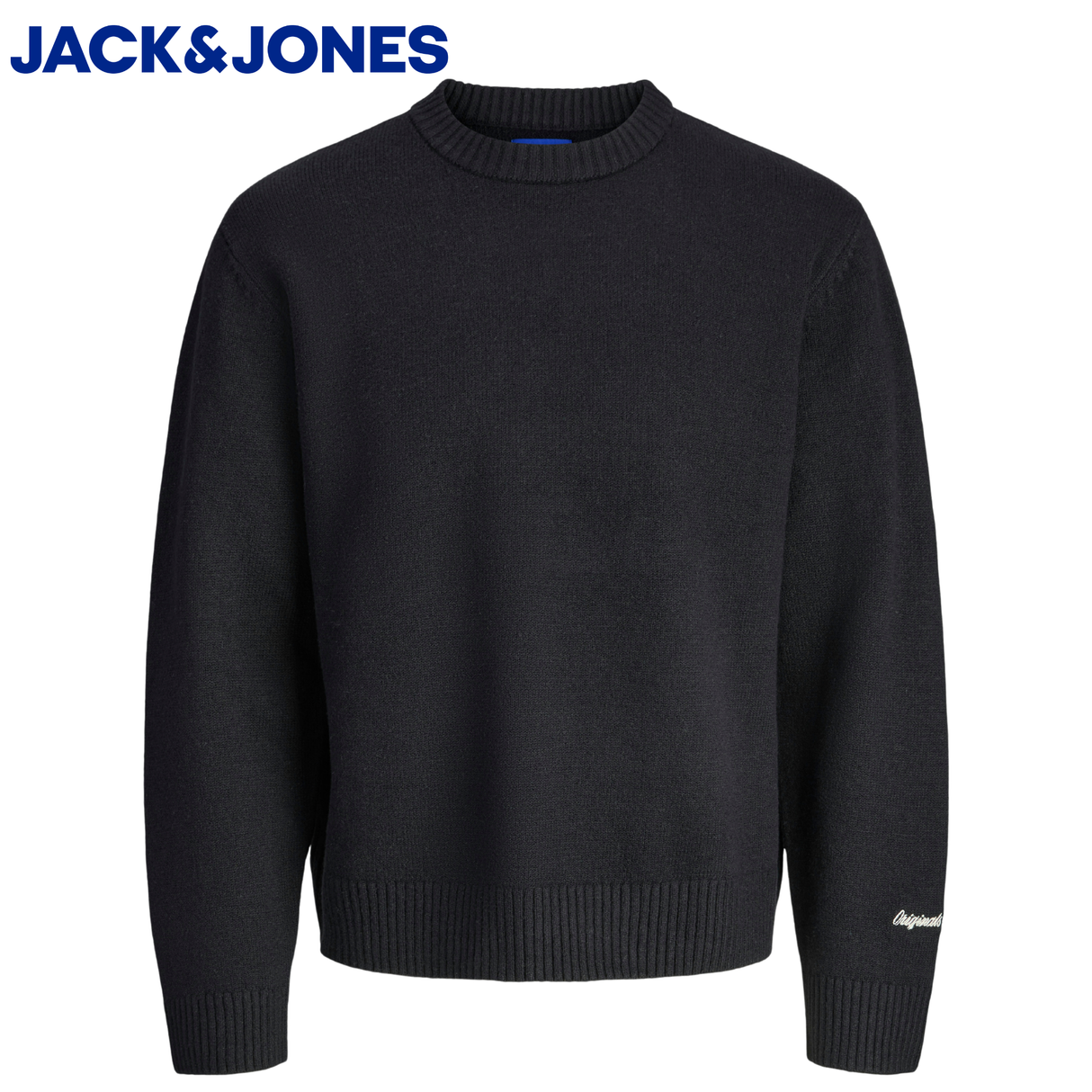 Jack & Jones Rebro Crew Neck Black Knit Black