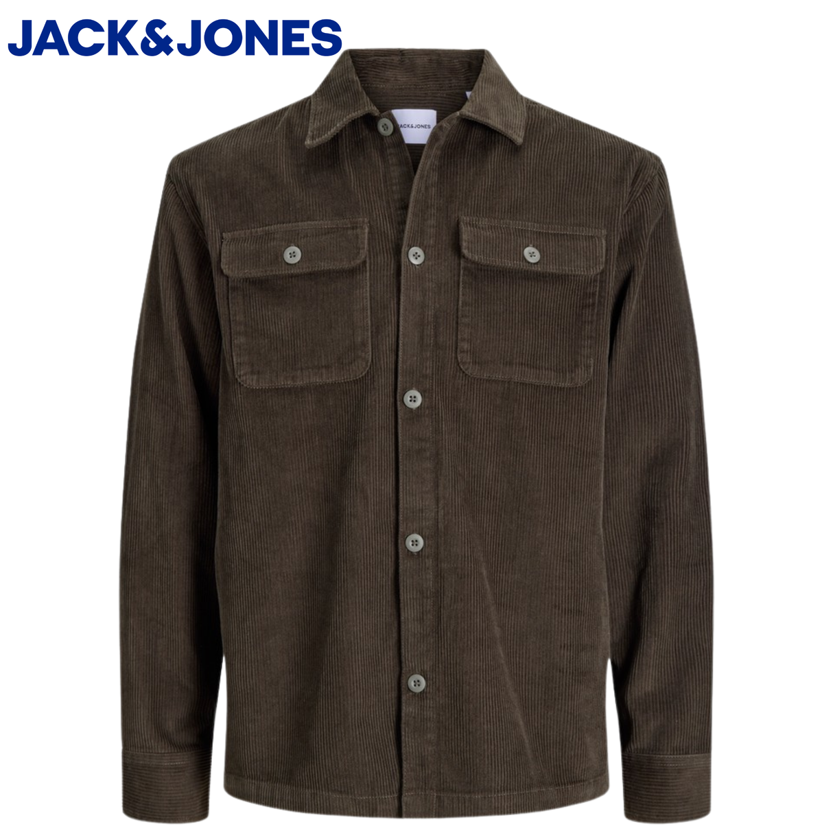 Jack And Jones Regent Cord Overshirt Green
