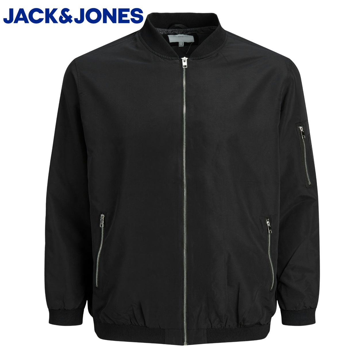 Jack & Jones Rush Black Bomber Jacket Black