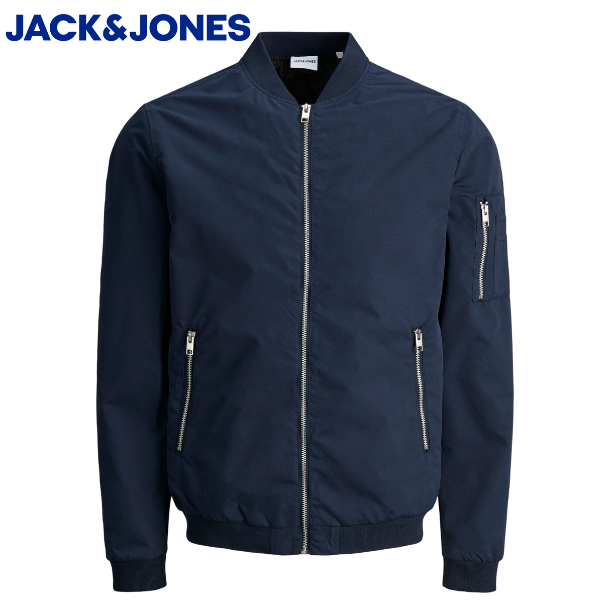 Jack & Jones Rush Navy Bomber Jacket Navy