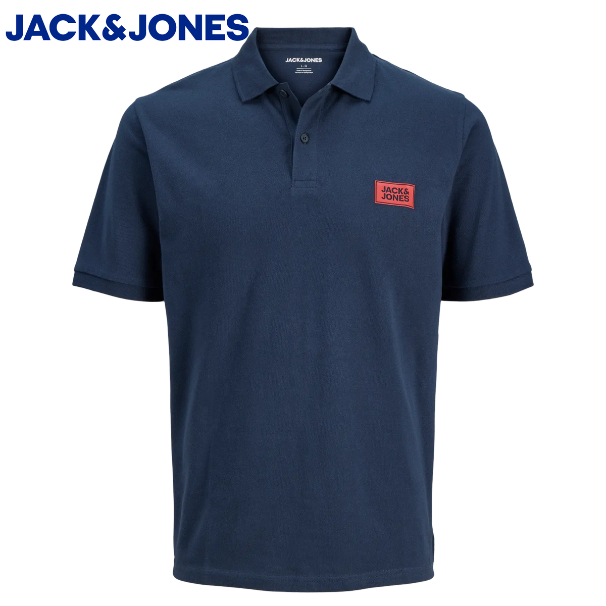 Jack & Jones Rush Logo Navy Polo Shirt Navy