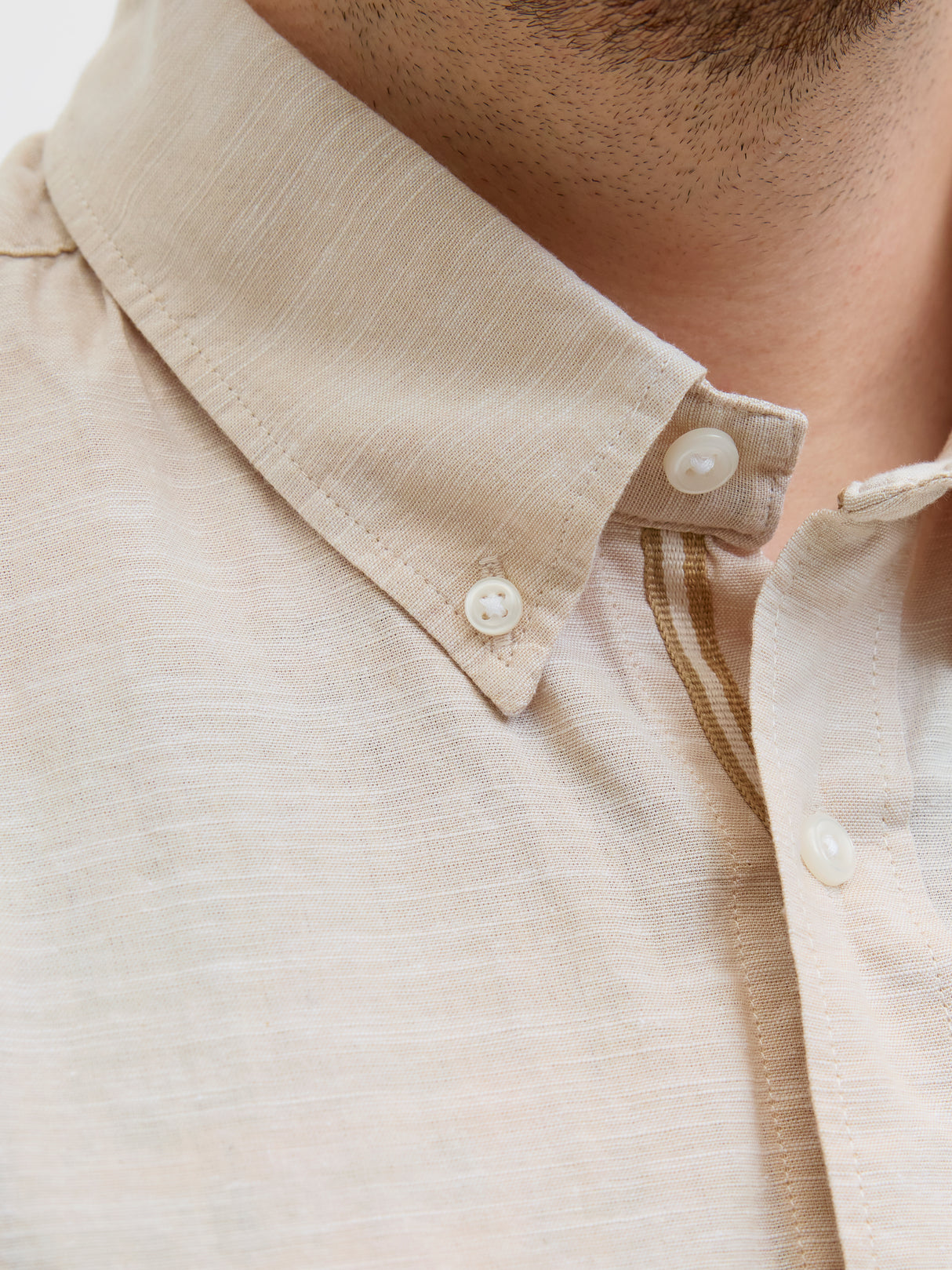 Jack & Jones Shield Linen Mix Pepper White