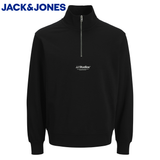Jack & Jones Soho Quarter Zip Sweater Black