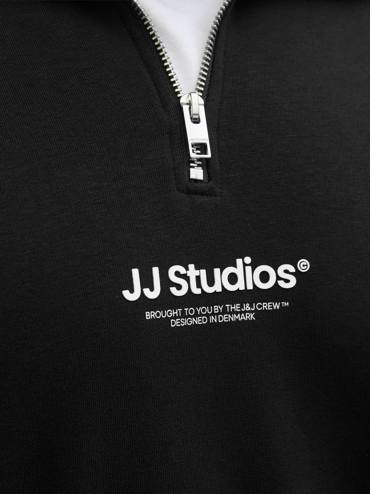Jack & Jones Soho Quarter Zip Sweater Black