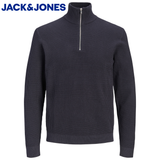 Jack & Jones Stanley Half Zip Navy Knit Navy