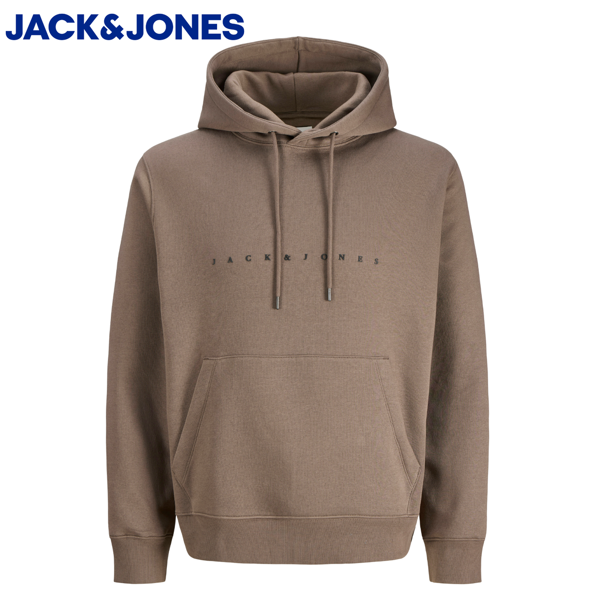 Jack & Jones Star Logo Falcon Hoodie Brown