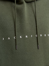 Jack & Jones Star Logo Green Hoodie Green
