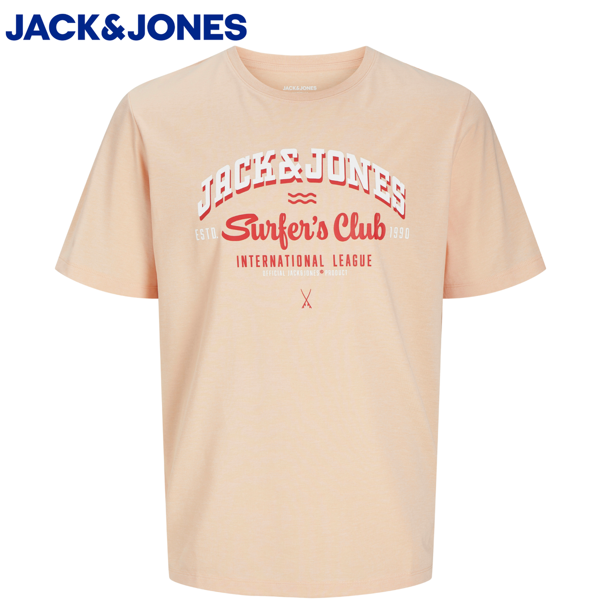 Jack & Jones Logo Peach T-Shirt Pink