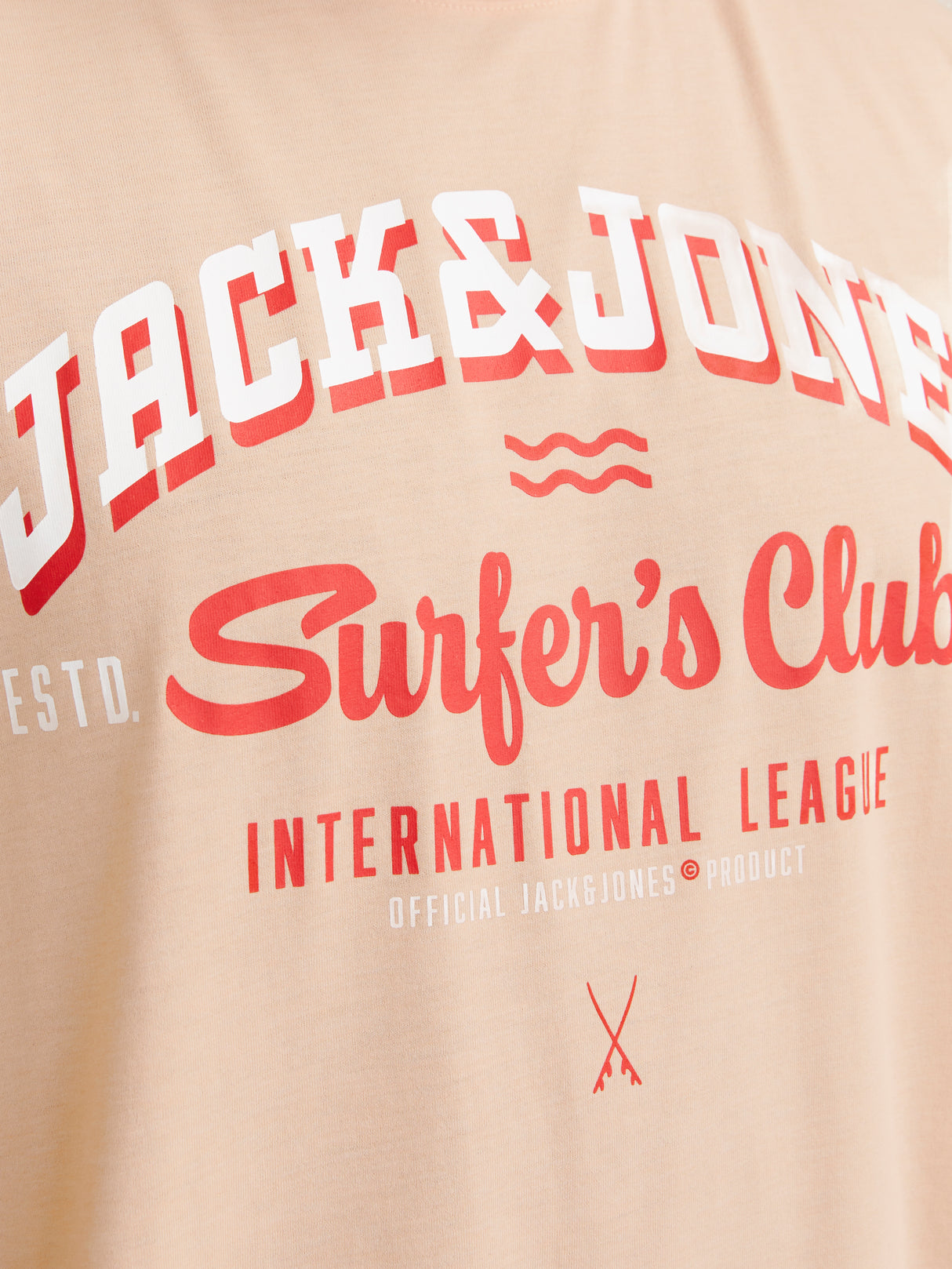 Jack & Jones Logo Peach T-Shirt Pink