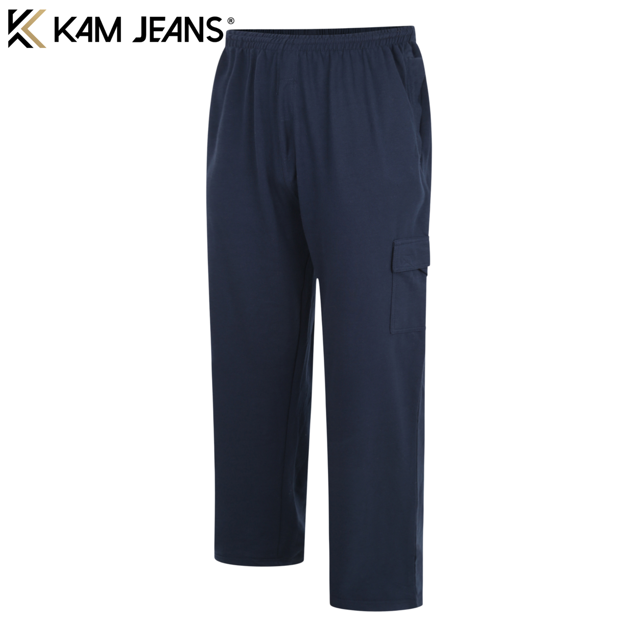 Kam Lightweight Cargo Navy Joggers Navy