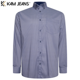 Kam Premium Diamond Print Casual Shirt Navy